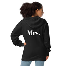 Wedding morning "Mrs." zip up hoodie