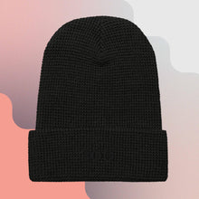 Boo Black on Black Waffle Beanie