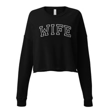 Wife Embroidered Cropped Sweatshirt
