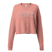 Wife Embroidered Cropped Sweatshirt