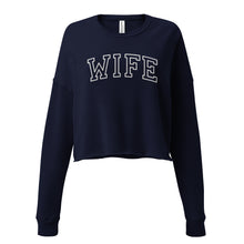 Wife Embroidered Cropped Sweatshirt